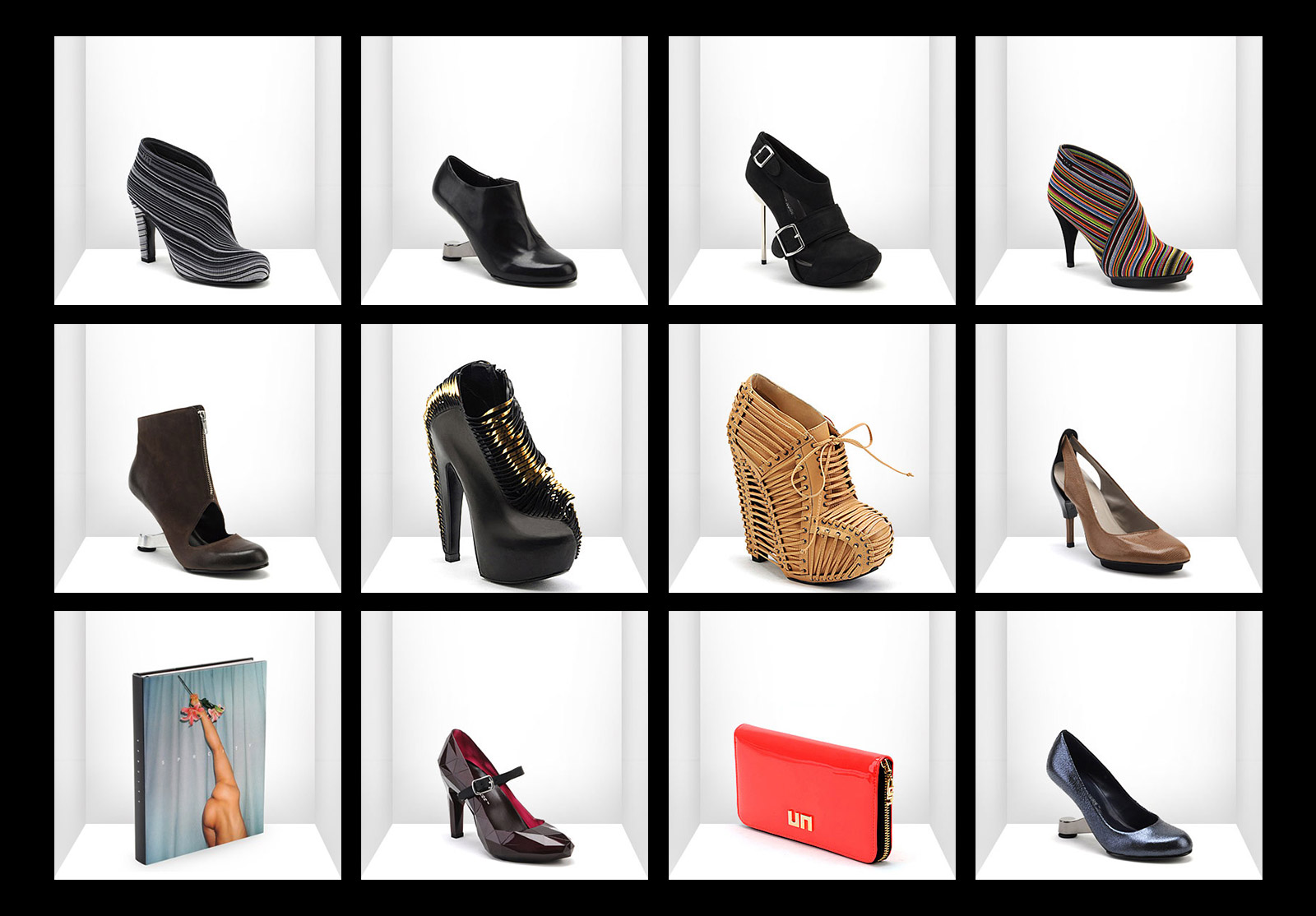 Boxed background product photography concept