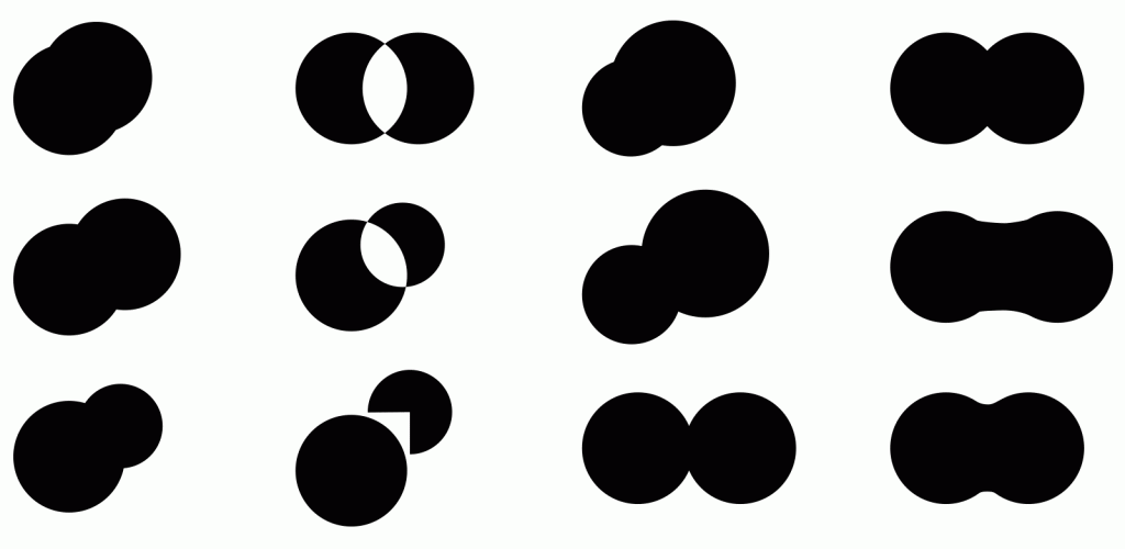 A visual experiment with duplicating circles